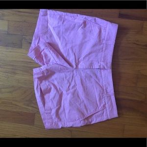 Pink oxford material shorts from J. Crew